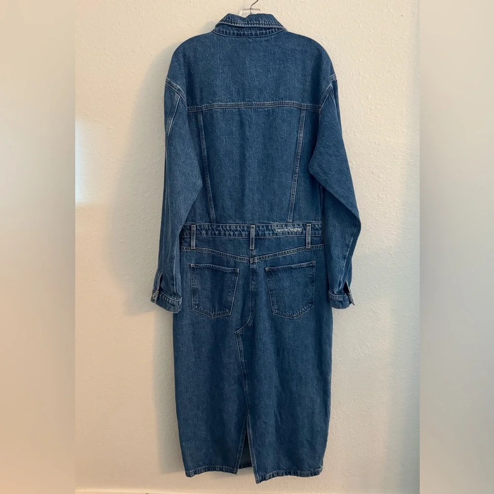 NWT Favorite Daughter The City Dress Denim Midi Dress size 31 - Picture 6 of 16